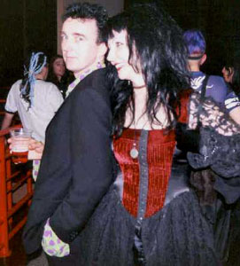 Uncle Nemesis and Bunny Peculiar at Whitby, November 2001. Photo by Olga K.