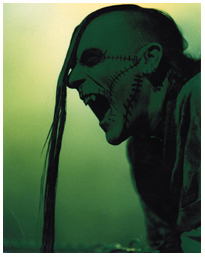 Myke as frontman for the Misfits